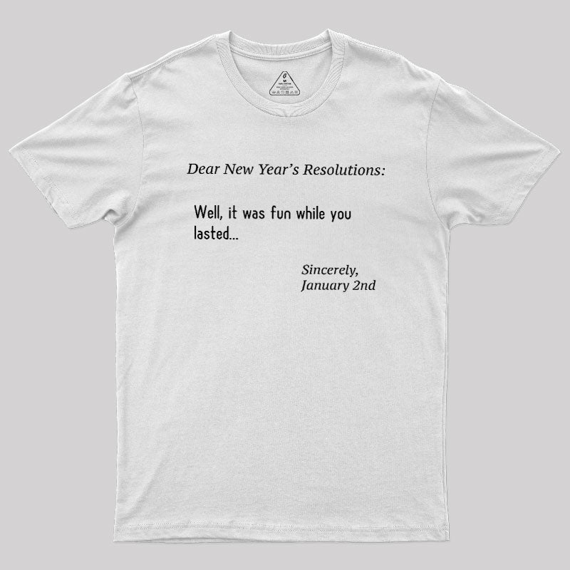 Dear New Year Resolutions  T-Shirt
