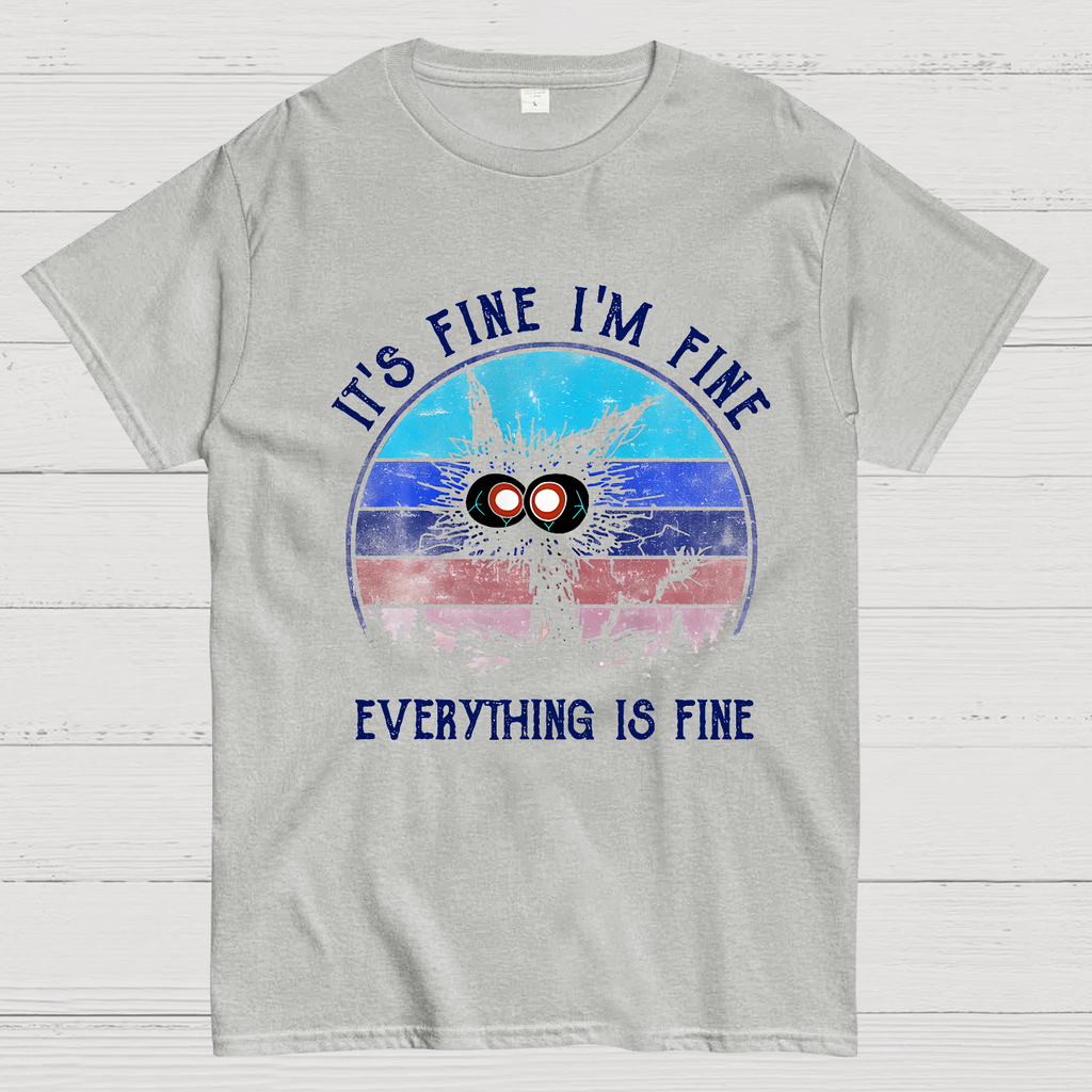 It ‘s Fine I am Fine Everything Is Fine Funny Black cat  T-Shirt