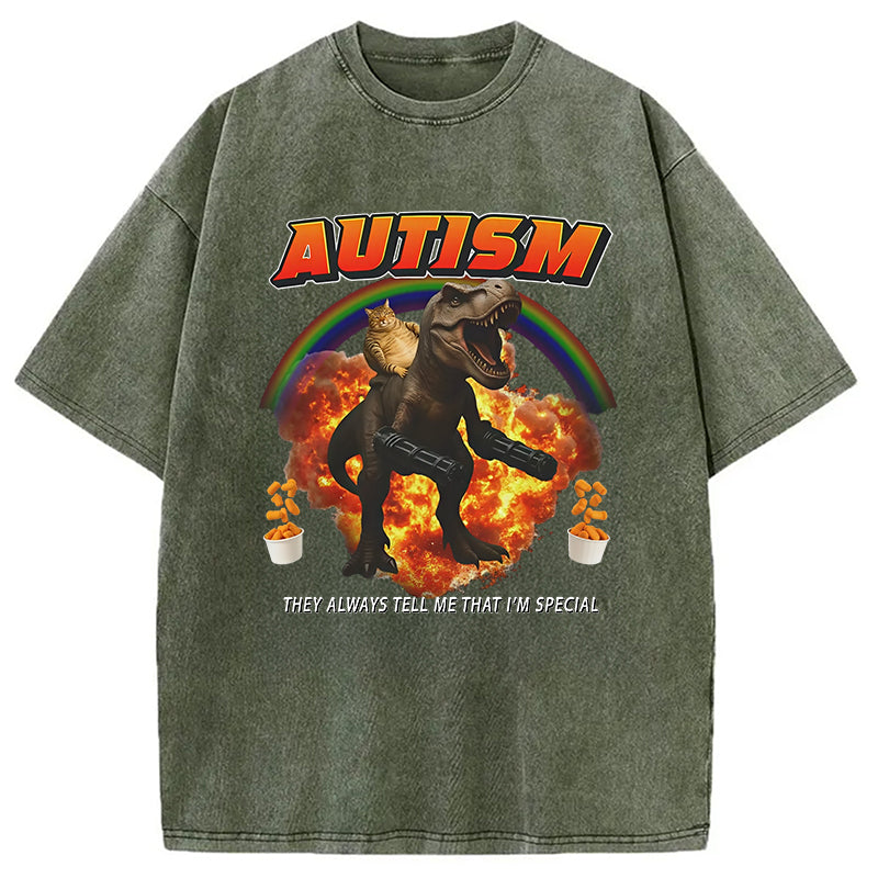 bbb Funny Autism Washed T-Shirt