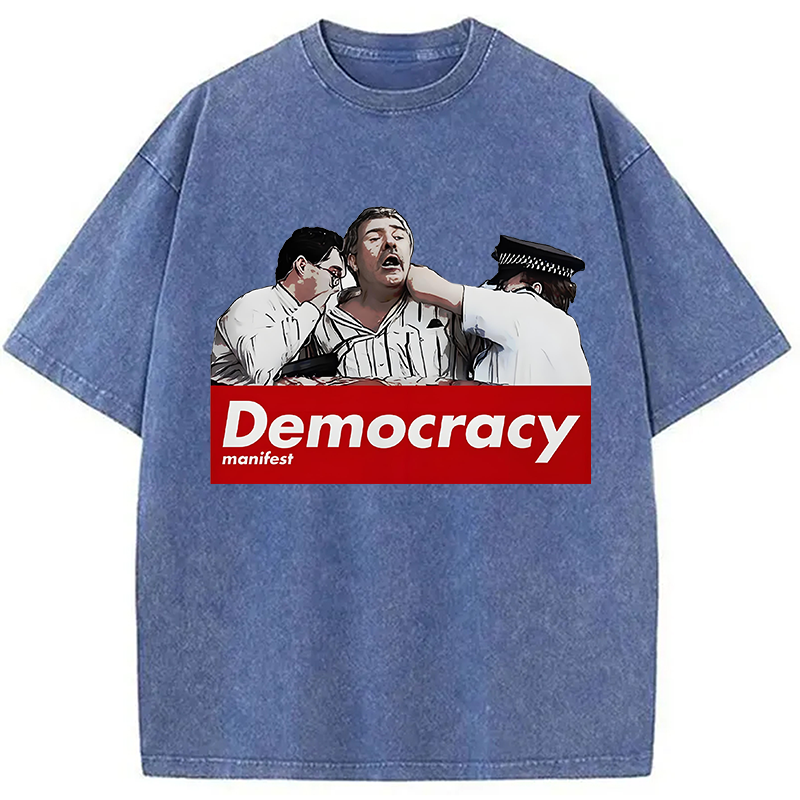 bbb This Is Democracy Manifest Washed T-Shirt