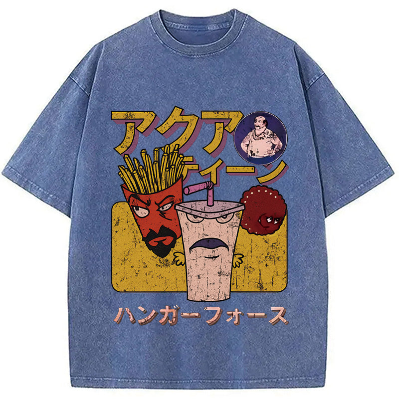 bbb Aqua Teen Hunger Force Japanese Retro Washed T-Shirt