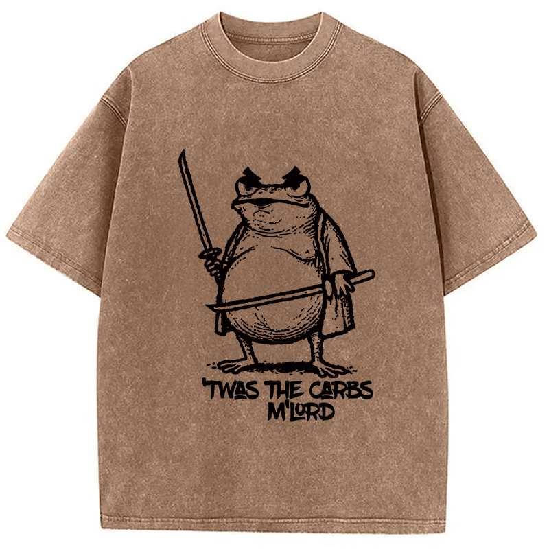bbb Fat Samurai Frog Washed T-Shirt