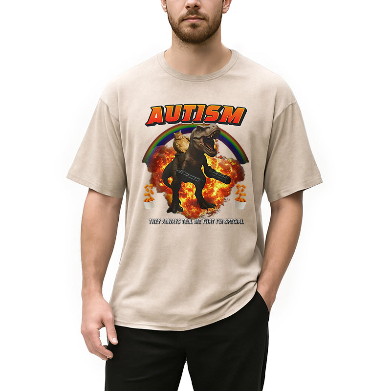 bbb Funny Autism Washed T-Shirt