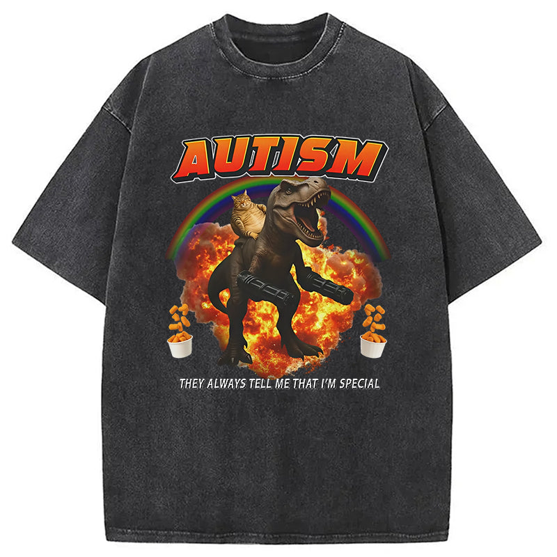 bbb Funny Autism Washed T-Shirt