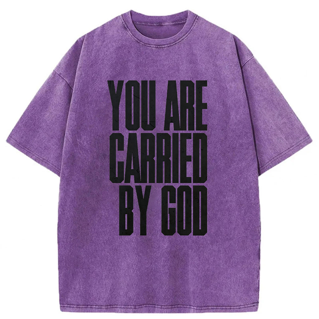 bbb YOU ARE CARRIED BY GOD Washed T-shirt