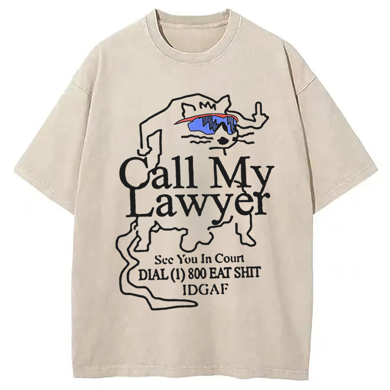 bbb Call My Lawyer Washed T-Shirt