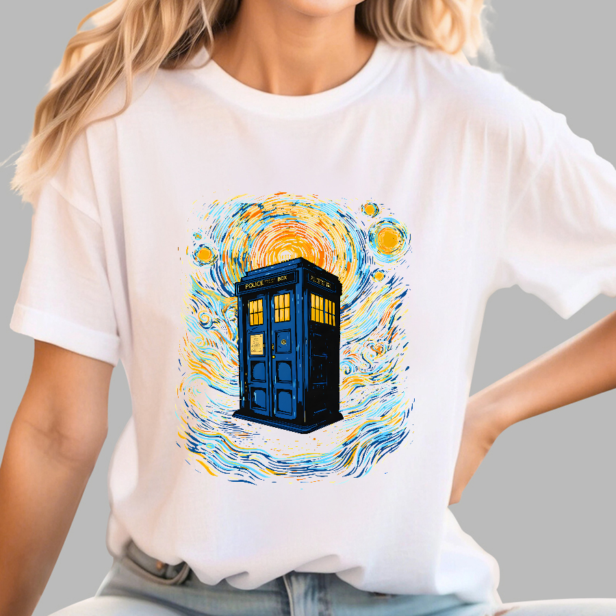 Starry Sky Phone Booth  T-Shirt