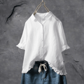 Breathable women's linen blouse – relaxed fit, high-quality fabric, for everyday and special occasions