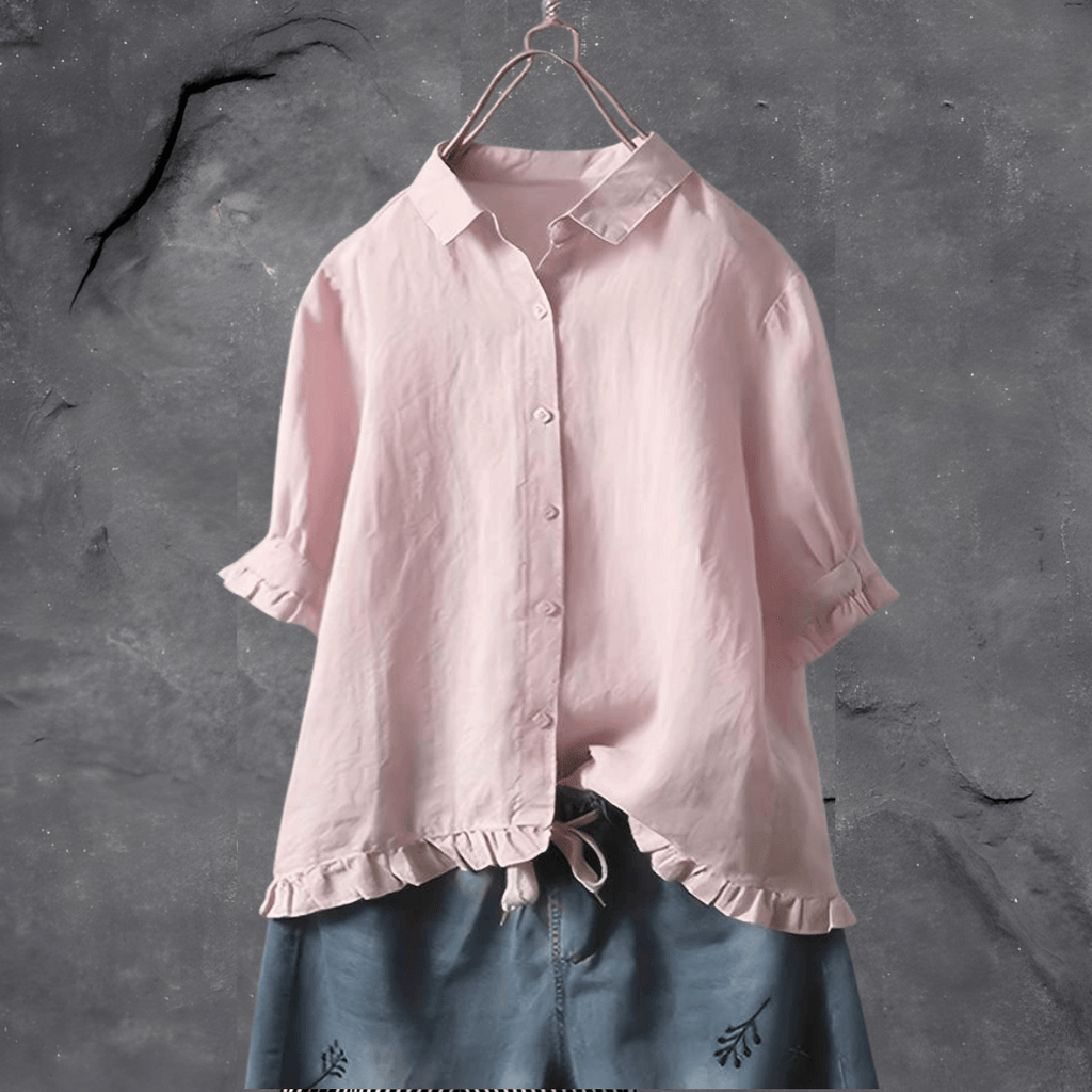 Breathable women's linen blouse – relaxed fit, high-quality fabric, for everyday and special occasions