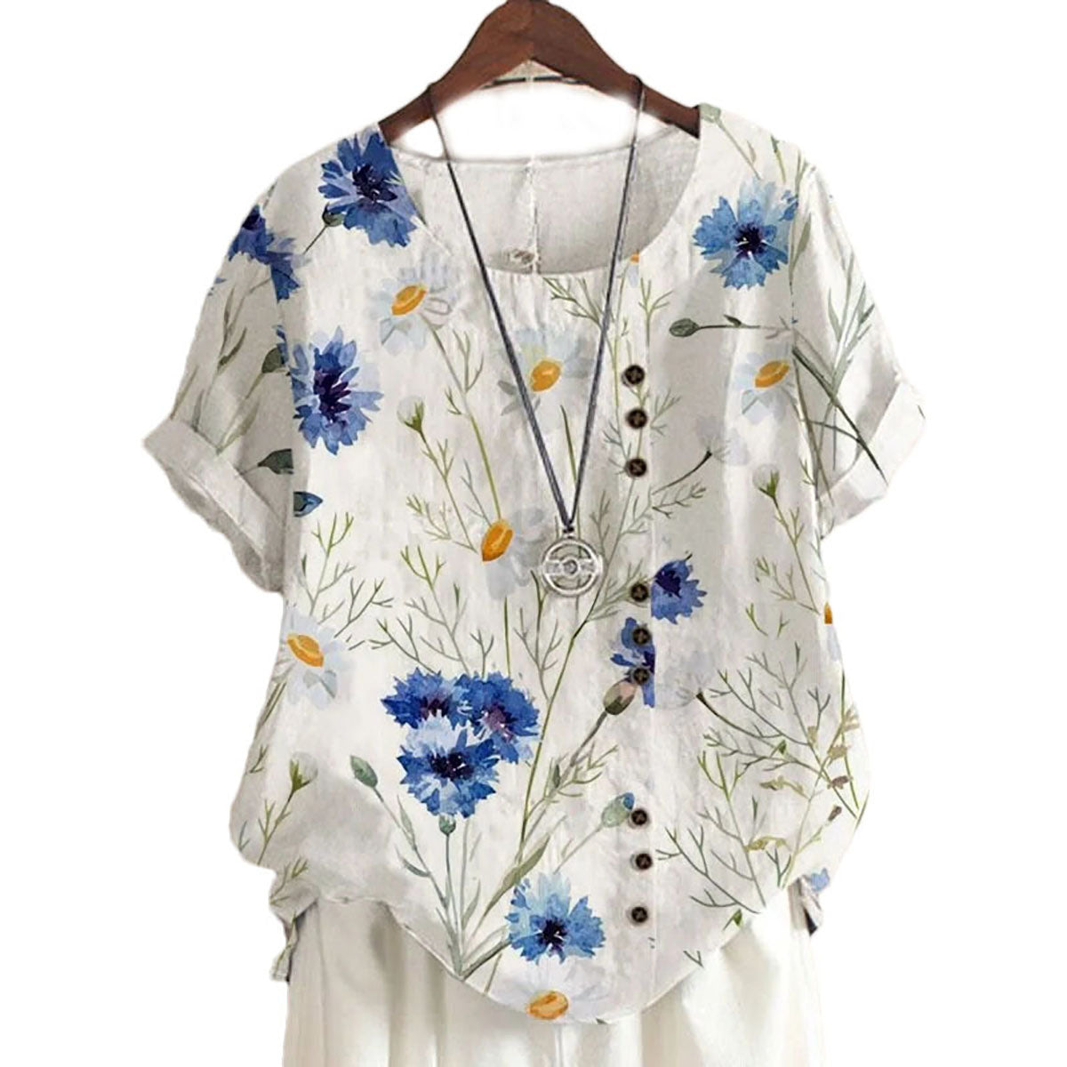 Breathable women's casual blouse – relaxed fit, soft material, for everyday wear