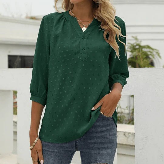 Breathable women's blouse – relaxed fit, silky fabric, for any occasion