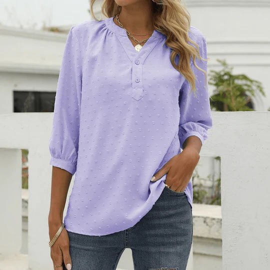 Breathable women's blouse – relaxed fit, silky fabric, for any occasion