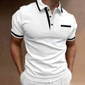 Breathable men's polo shirt – classic fit, cotton, for office and casual wear