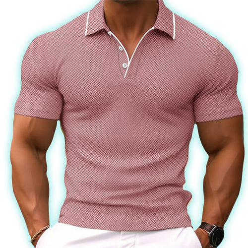 Breathable men's polo shirt – tailored fit, high-quality material, for everyday and office wear