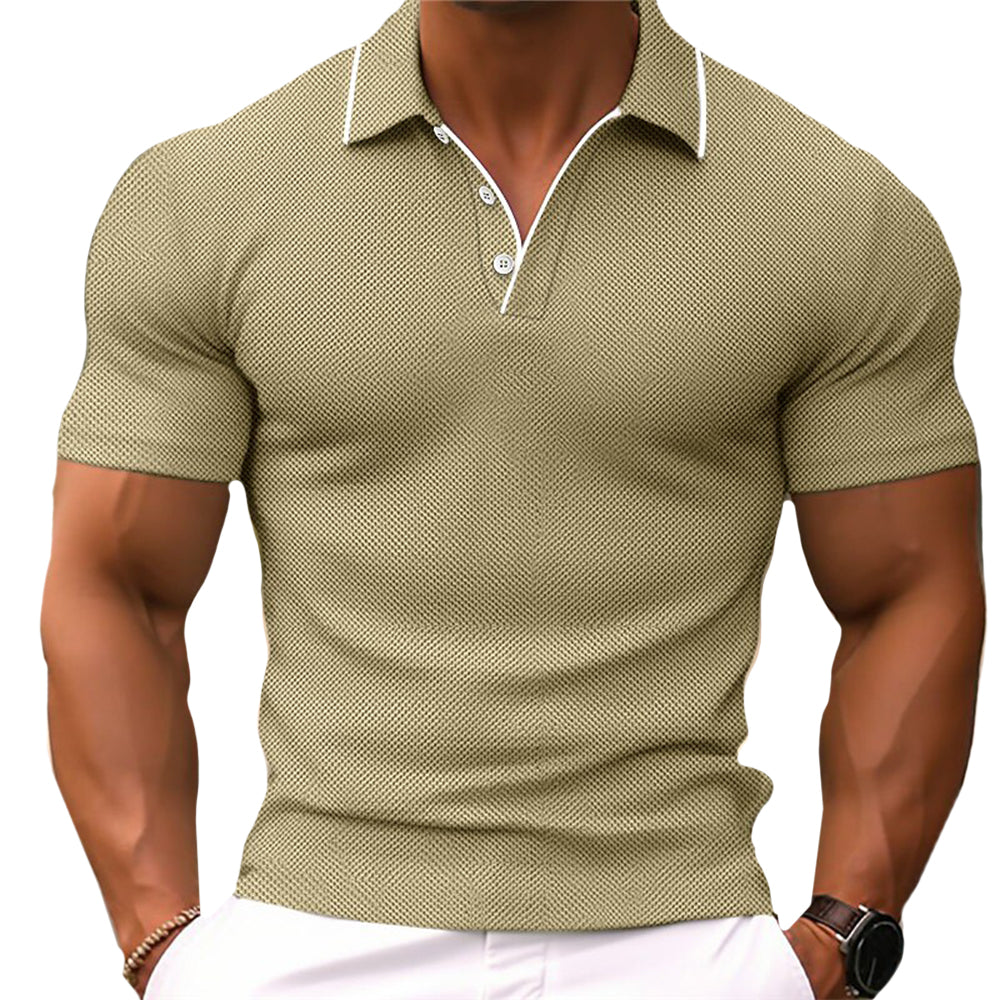Breathable men's polo shirt – tailored fit, high-quality material, for everyday and office wear