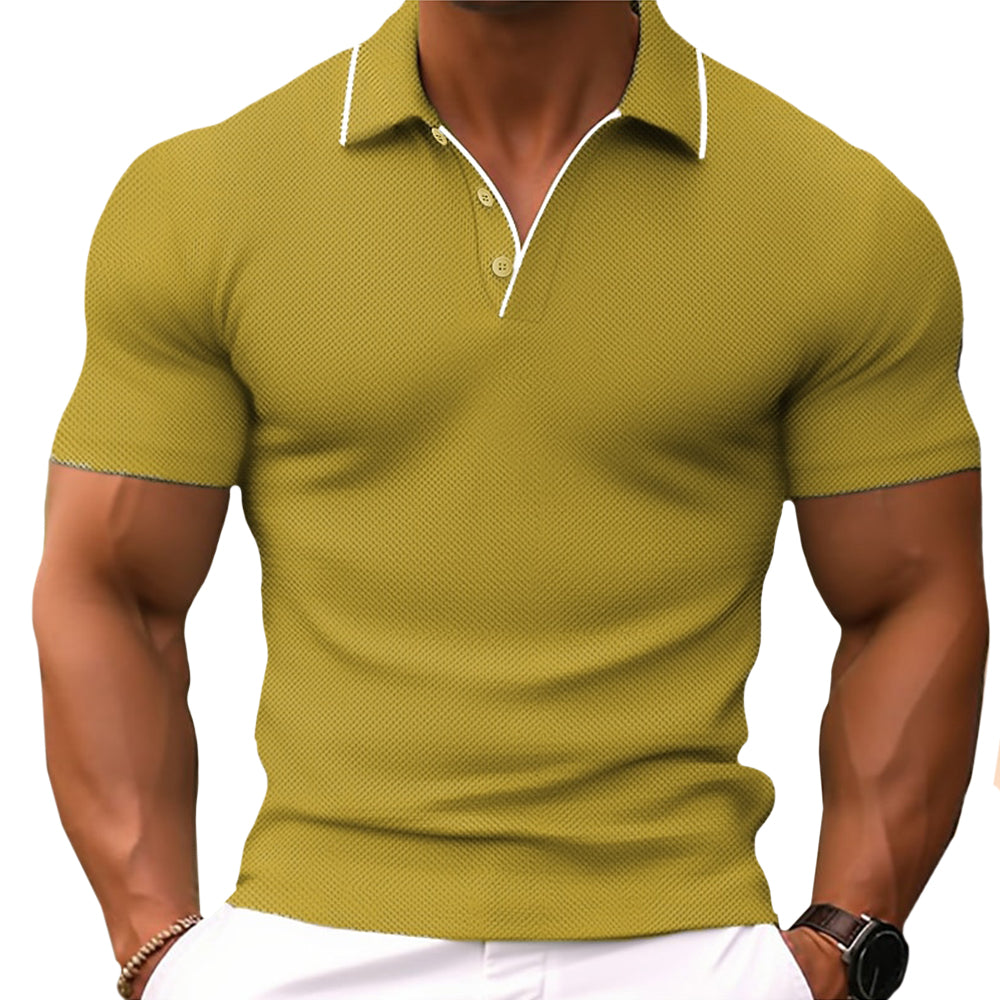 Breathable men's polo shirt – tailored fit, high-quality material, for everyday and office wear