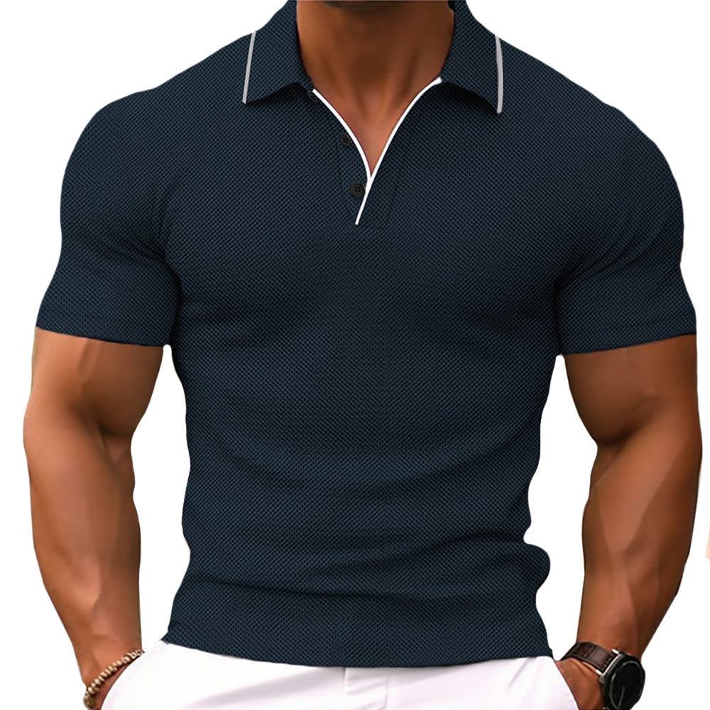 Breathable men's polo shirt – tailored fit, high-quality material, for everyday and office wear