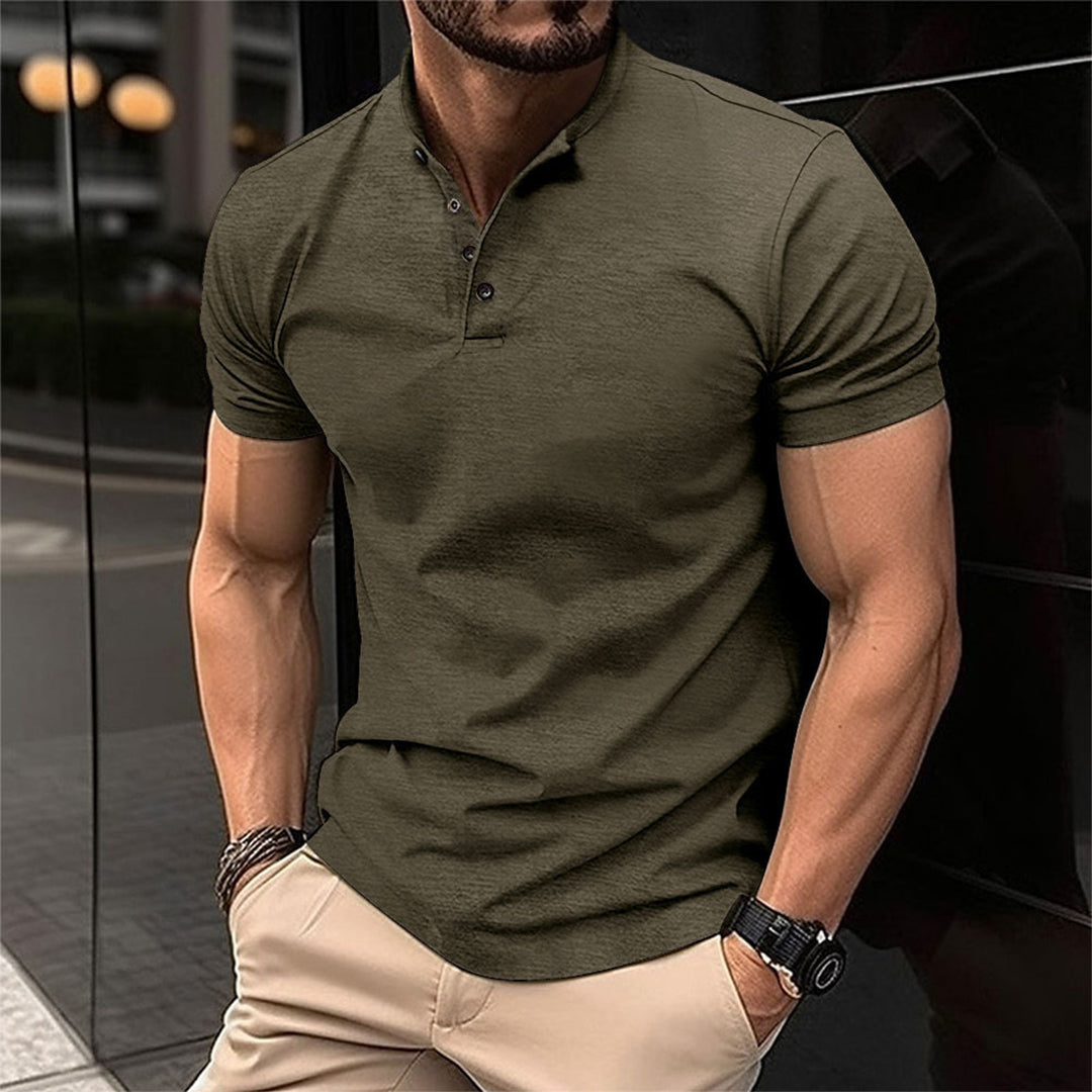 Breathable men's polo shirt – timeless design, cotton, for summer