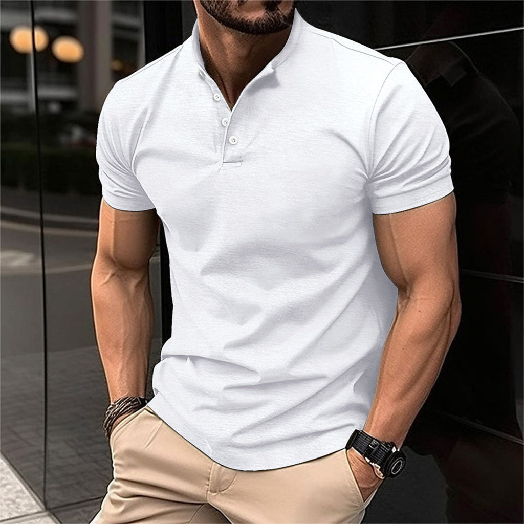 Breathable men's polo shirt – timeless design, cotton, for summer