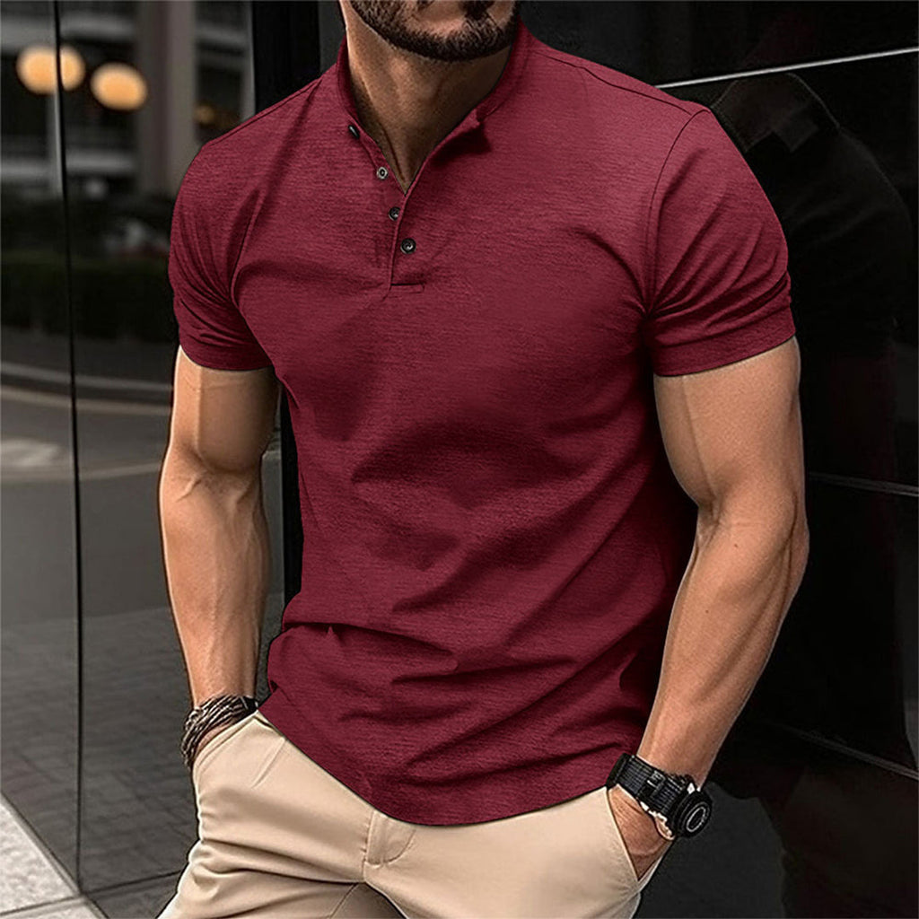 Breathable men's polo shirt – timeless design, cotton, for summer
