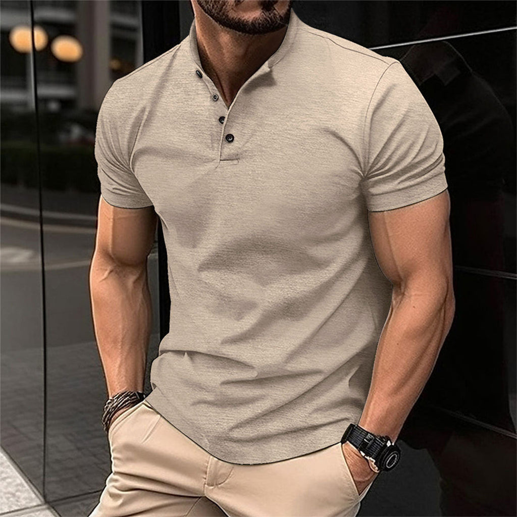 Breathable men's polo shirt – timeless design, cotton, for summer