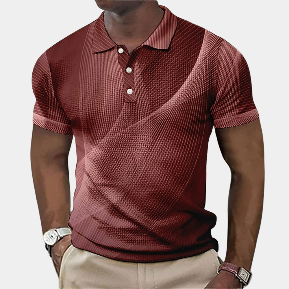 Breathable men's polo shirt – classic cut, cotton, for summer casual wear