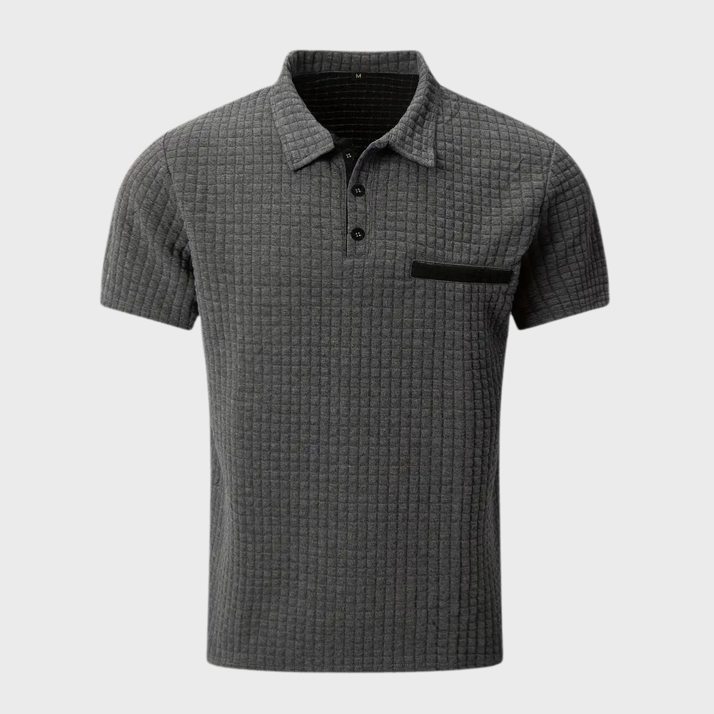 Breathable men's polo shirt – timeless design, polyester, for casual and office wear