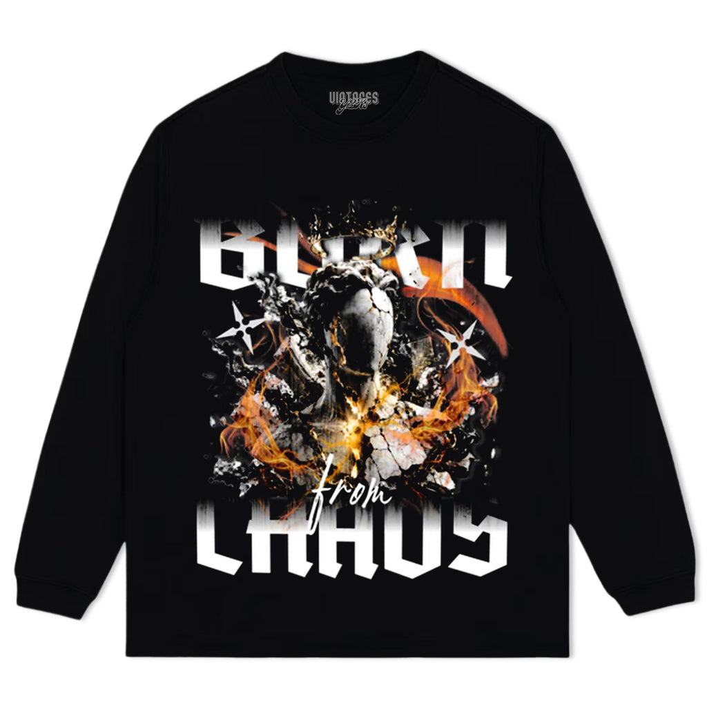 BORN FROM CHAOS GRAPHIC STREETWEAR TANK TOP & TEE & LONG SLEEVE & LAYERED LS & HOODIE