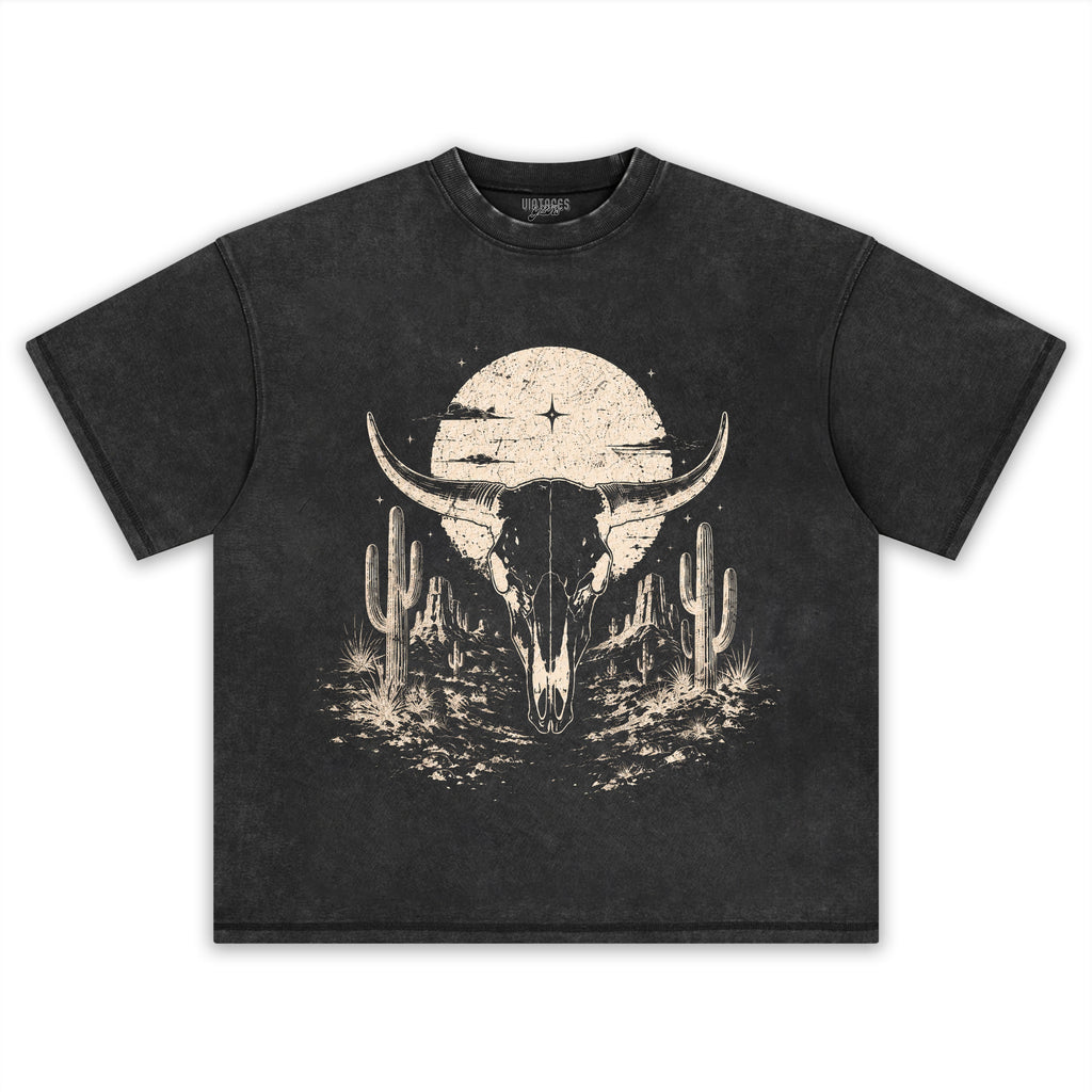 BULL SKULL WESTERN TANK TOP & TEE & LONG SLEEVE & LAYERED LS & HOODIE