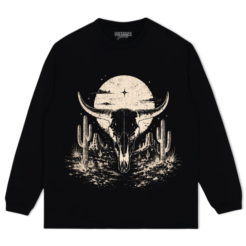 BULL SKULL WESTERN TANK TOP & TEE & LONG SLEEVE & LAYERED LS & HOODIE