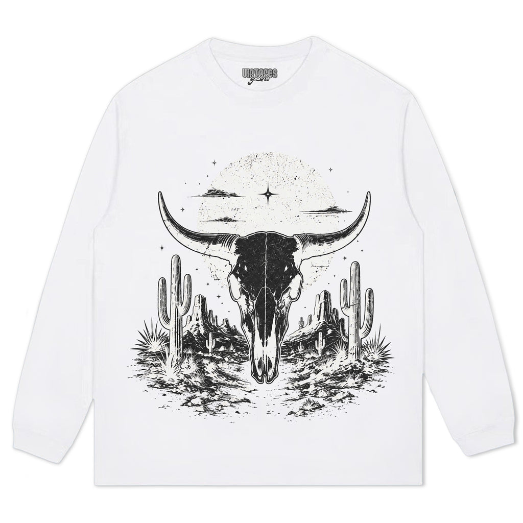 BULL SKULL WESTERN TANK TOP & TEE & LONG SLEEVE & LAYERED LS & HOODIE