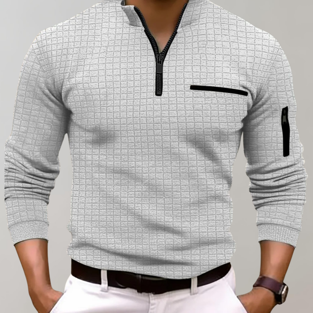 Long Sleeve Polo Shirt for Men, Classic Cotton Casual Wear, Multiple Colors, Comfortable Fit, Versatile Style