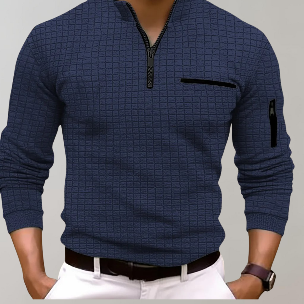 Long Sleeve Polo Shirt for Men, Classic Cotton Casual Wear, Multiple Colors, Comfortable Fit, Versatile Style