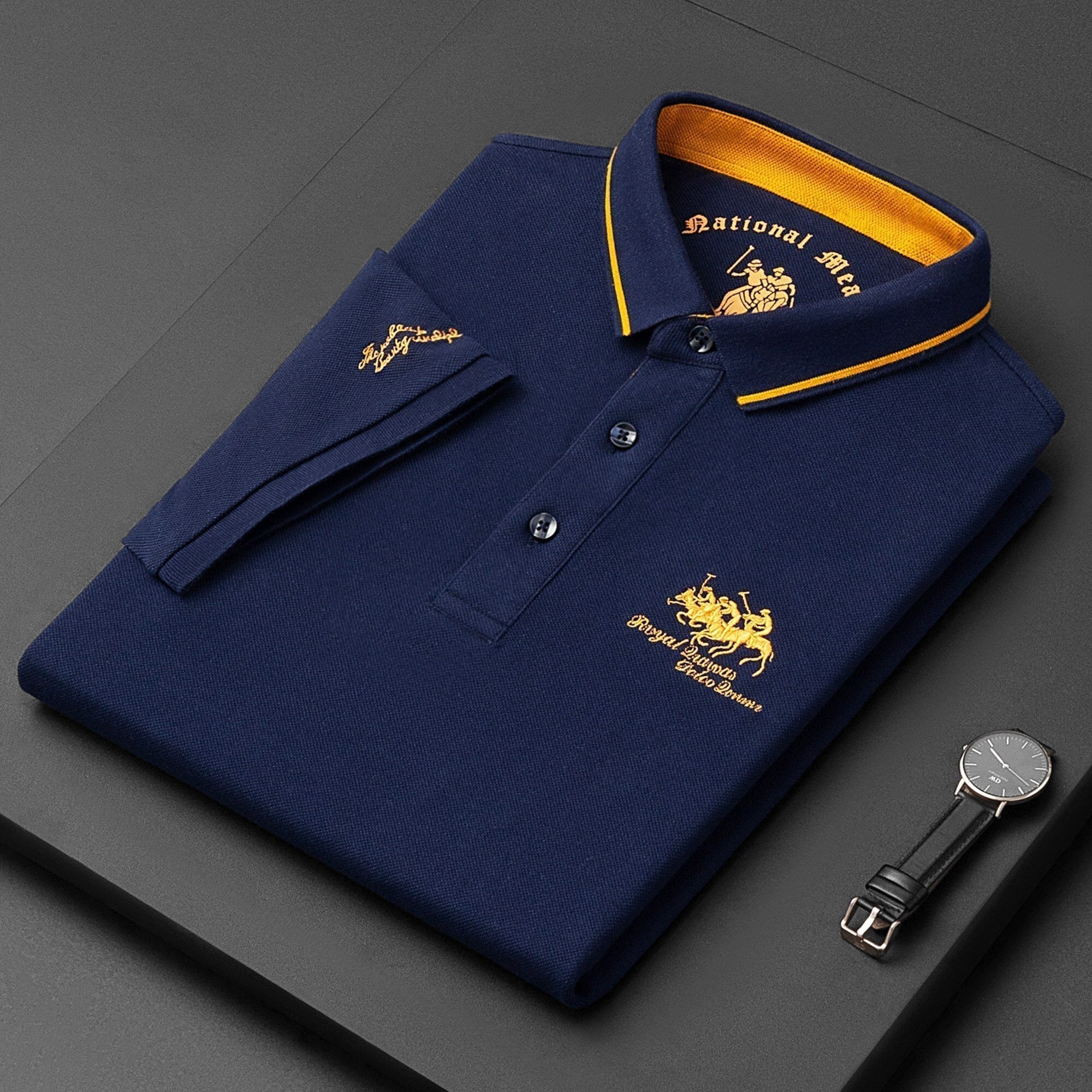 Classic Men's Polo Shirt, Breathable Fabric, Modern Fit, Versatile Style, Available in Multiple Colors and Sizes