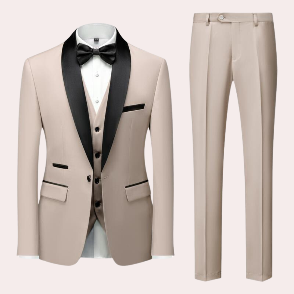 Breathable men's suit – slim fit, high-quality fabric, for weddings and business events