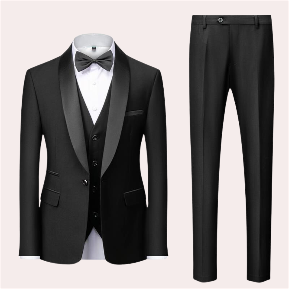 Breathable men's suit – slim fit, high-quality fabric, for weddings and business events