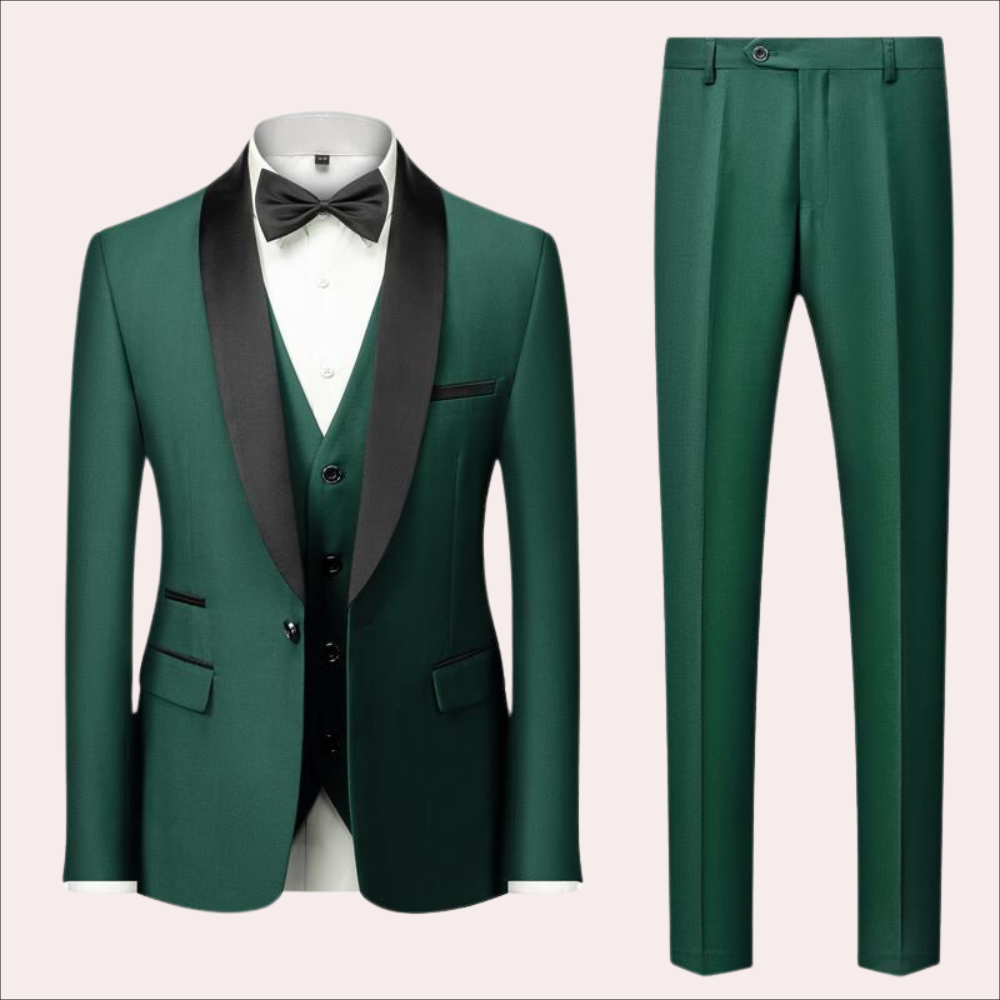 Breathable men's suit – slim fit, high-quality fabric, for weddings and business events