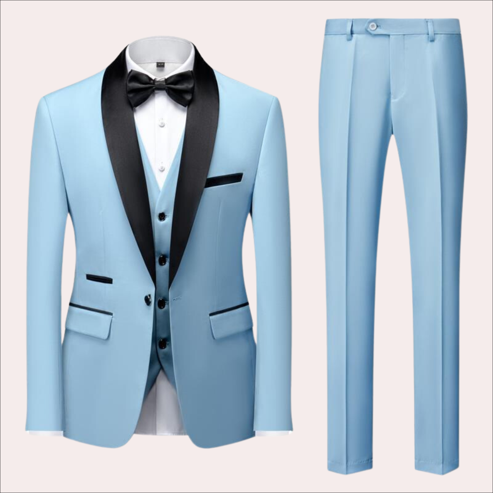Breathable men's suit – slim fit, high-quality fabric, for weddings and business events