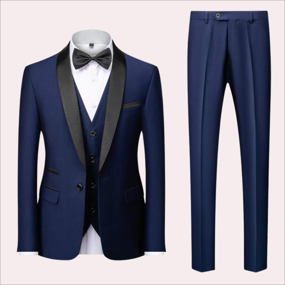 Breathable men's suit – slim fit, high-quality fabric, for weddings and business events