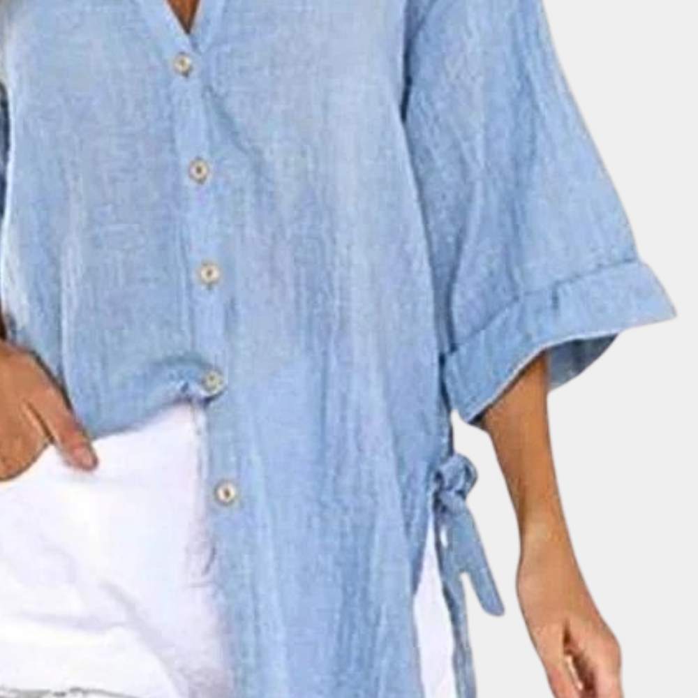 Breathable women’s blouse – casual fit, lightweight fabric, for summer outings