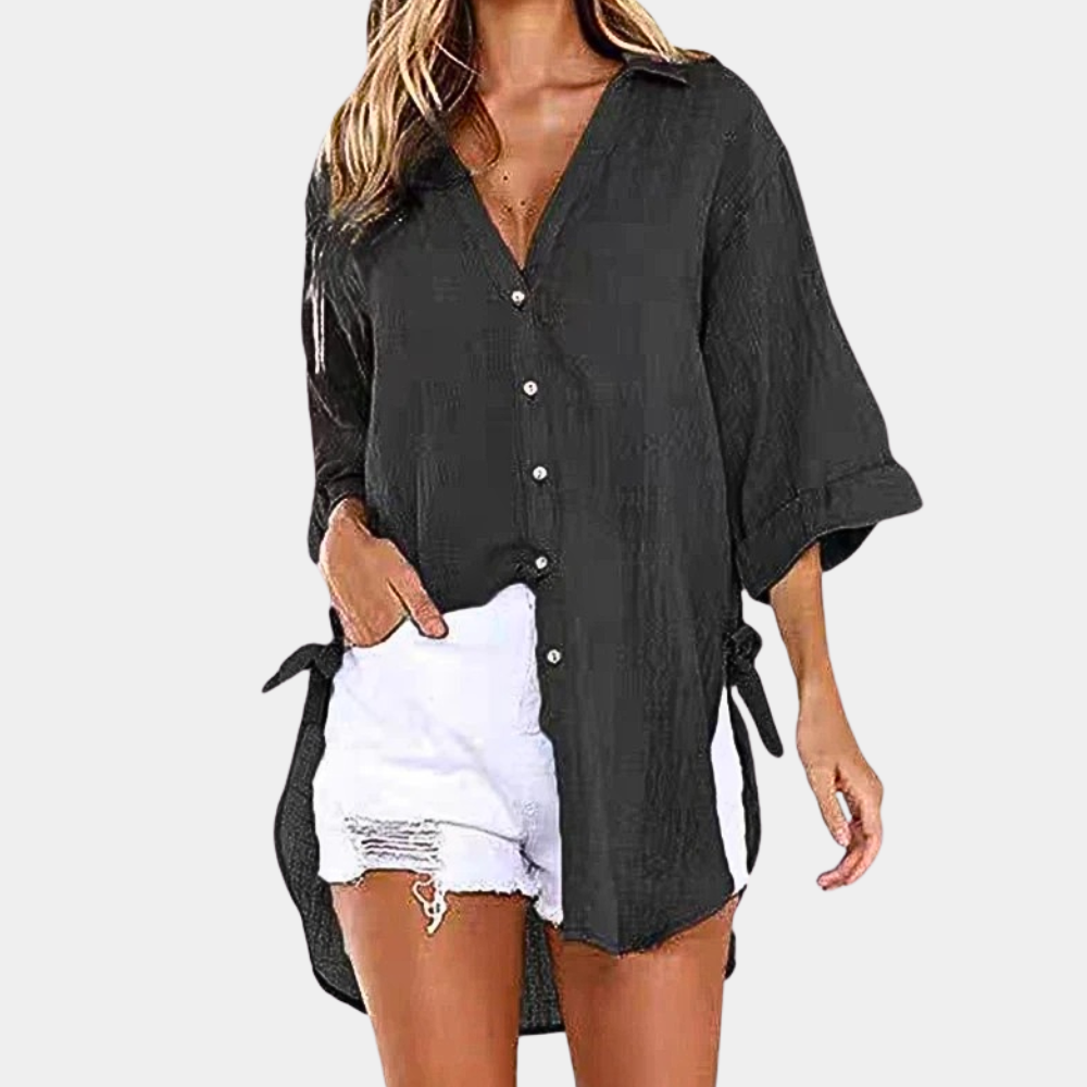 Breathable women’s blouse – casual fit, lightweight fabric, for summer outings