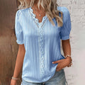 Breathable women's blouse – relaxed fit, polyester, perfect for summer tops