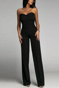 Breathable women’s jumpsuit – off-shoulder corset design, cotton blend, for special occasions