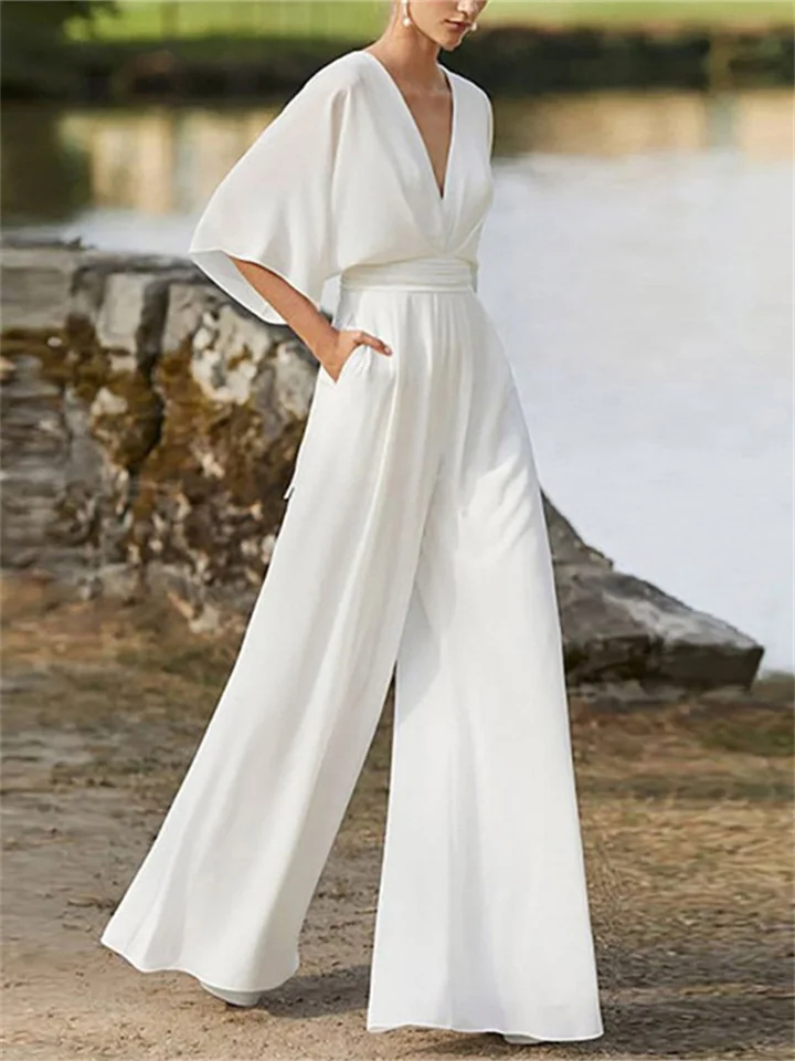 Breathable women’s jumpsuit – timeless design, premium fabric, for special occasions