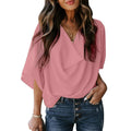 Breathable women's shirt – elegant design, soft polyester, for casual outings