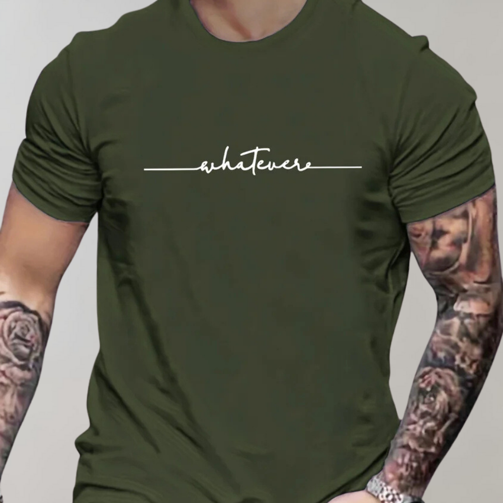 Casual Men's T-Shirt, Comfortable Cotton Tee with Round Neck, Available in Multiple Colors and Sizes S-3XL