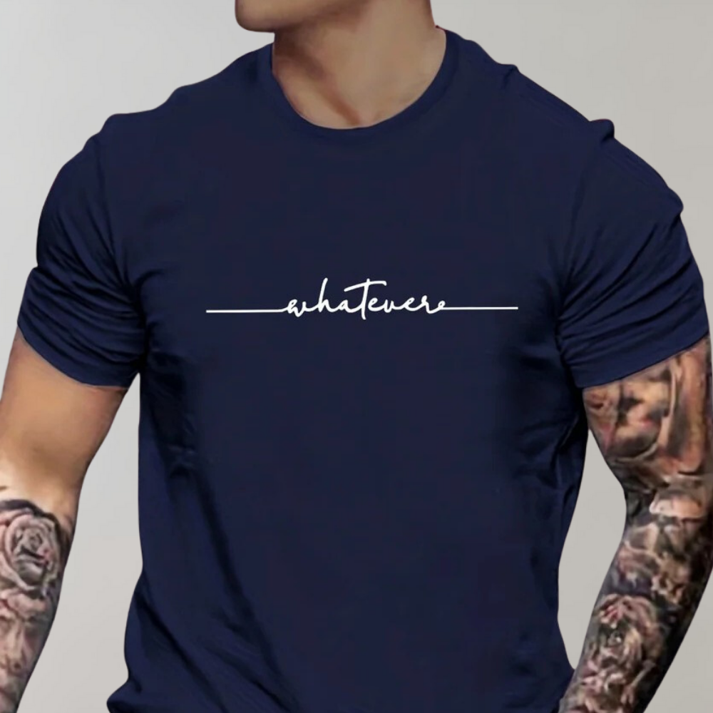 Casual Men's T-Shirt, Comfortable Cotton Tee with Round Neck, Available in Multiple Colors and Sizes S-3XL