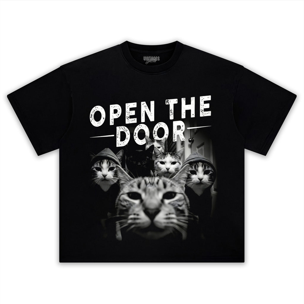 CAT GANG OPEN THE DOOR TEE & LS & HOODIE