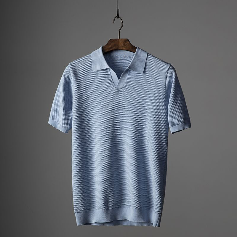 Casual Men's Polo Shirt in Soft Cotton, Short Sleeve, Perfect Fit for Versatile Everyday Style