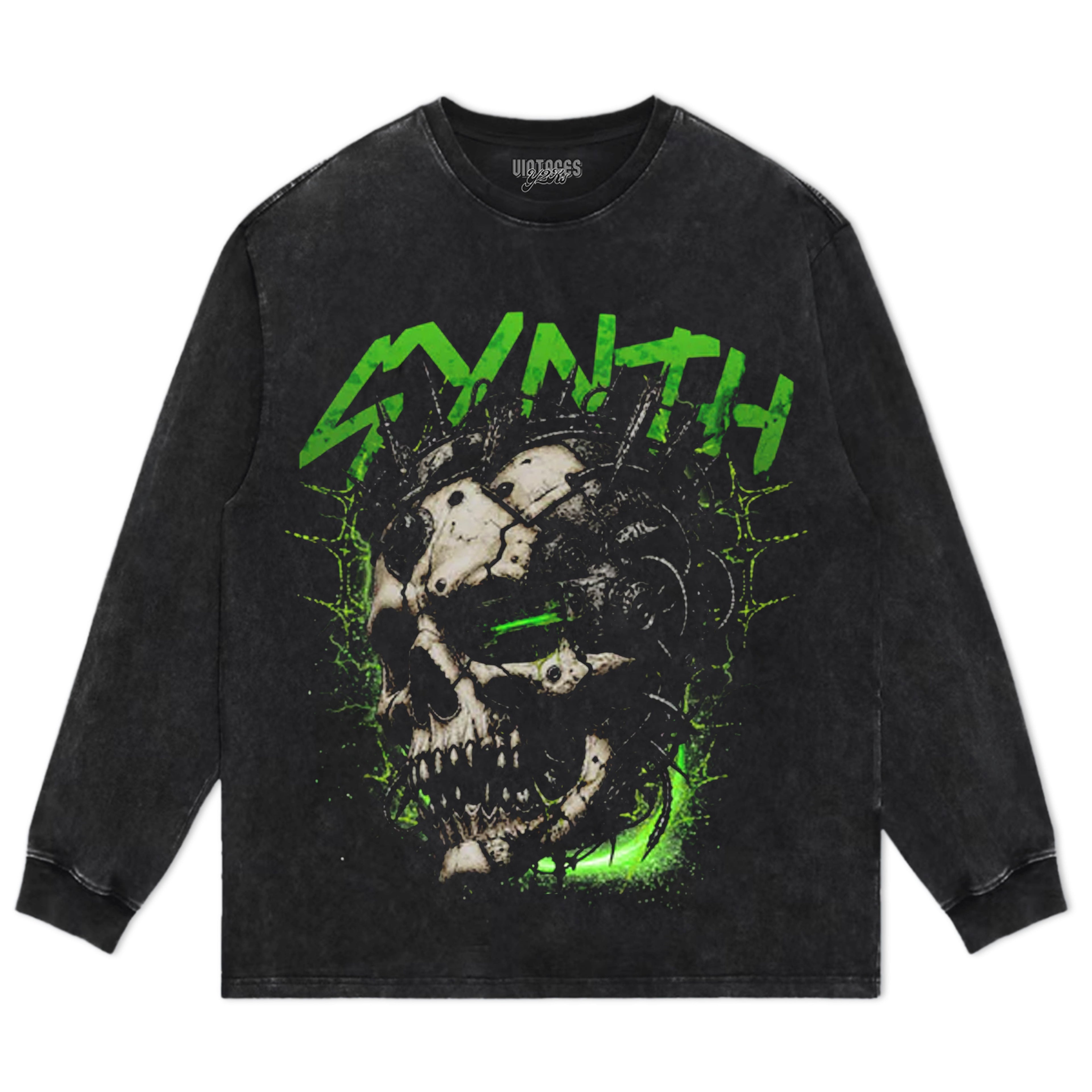 CYBER SKULL STREETWEAR TANK TOP & TEE & LONG SLEEVE & LAYERED LS & HOODIE